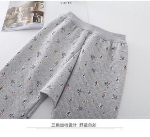 内穿棉裤 高腰三层加厚夹棉单件秋裤 女纯棉老人薄棉裤 中老年保暖裤