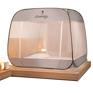 免安装蚊帐家用蒙古包双人1米5床135x190单人1米防摔儿童2024新款