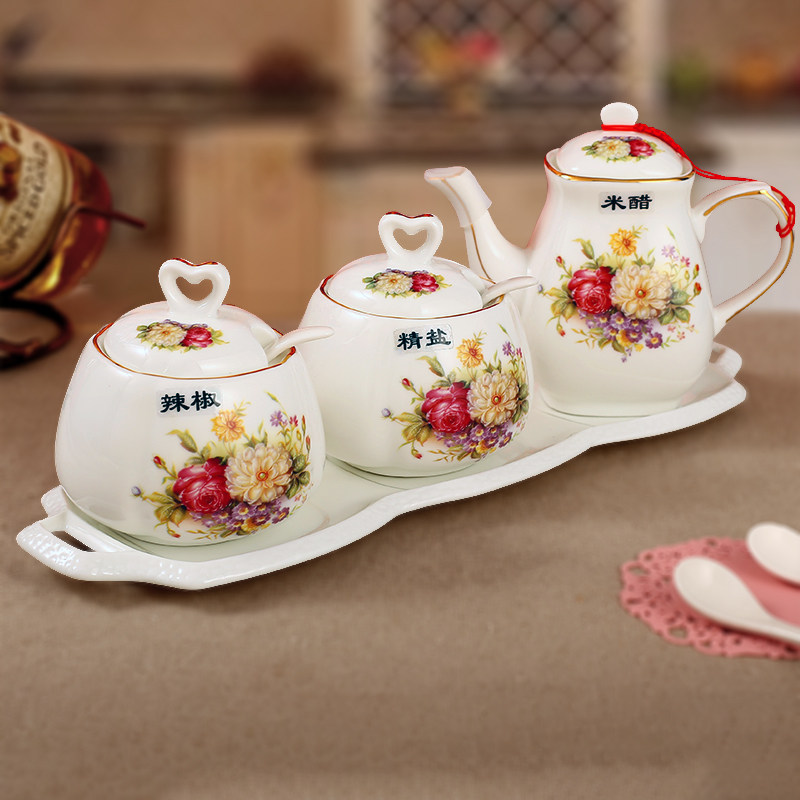 调味罐套装陶瓷调料盒油壶家用调味盒调料瓶家用欧式套装厨房用品