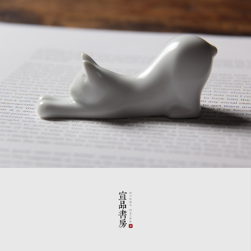毛笔笔搁景德镇日式陶瓷可爱萌虎笔搁毛笔书法创意摆件笔山笔架笔,文具电教/文化用品/商务用品,笔搁,淘宝优惠券,粉丝福利购,淘宝优惠卷