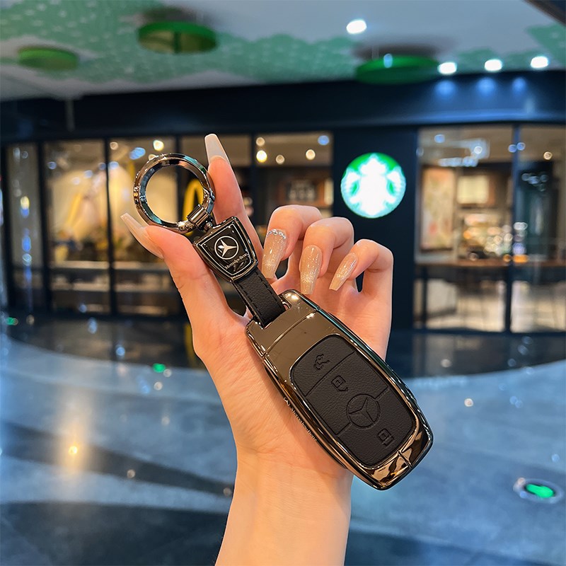 奔驰钥匙套E300e级c级包c260l壳a200l汽车glb/glc/gle350扣男女