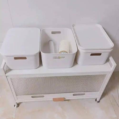 贺语家用厨房橱柜收纳盒塑料储物筐抽屉整理盒小收纳筐大白收纳箱