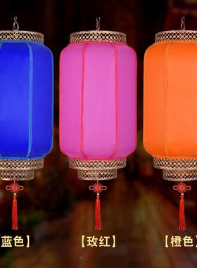 彩色羊皮灯景商业街CVI古风区装饰户灯外宫灯中笼式红灯笼仿古古