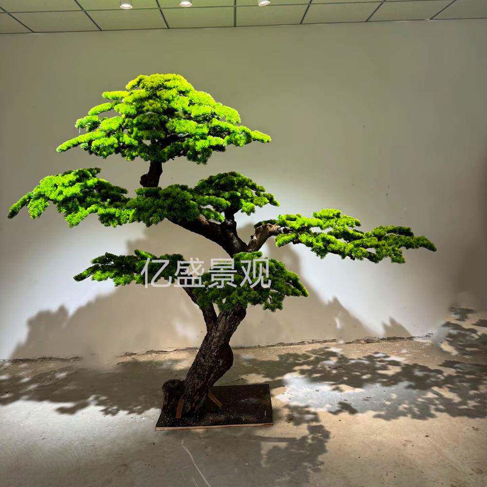 仿真YSJG112假迎客松罗人汉松松关树商场室内办公玄造景美松树景