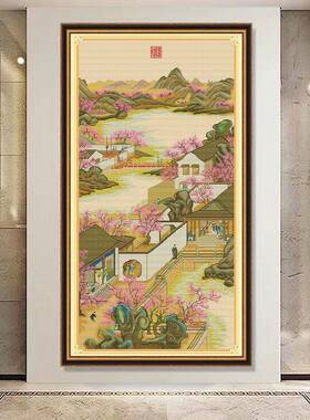 正二月三月WVL十字绣新款十2022线绣古典玄名画客厅风景关手工自