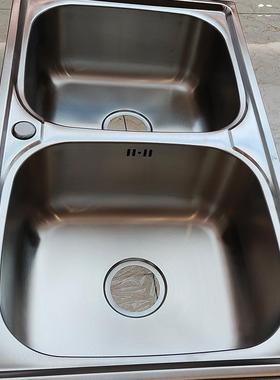 厂家供应一拉伸304不锈钢盆双槽体8248拉伸76975盆菜盆方现形货