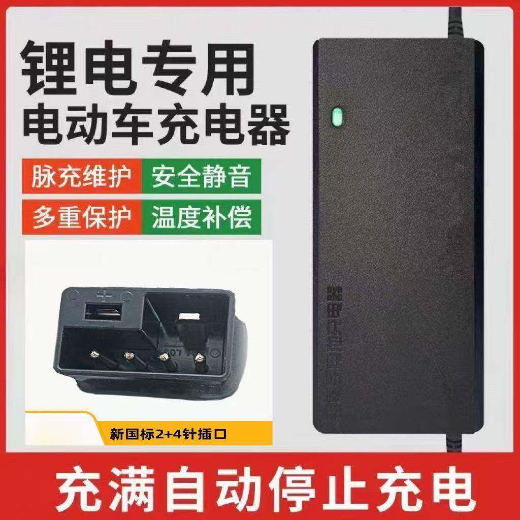 适用于锂电池8电动车充电器4V4AH通20AH24AAHUH用口新1国标2+4充