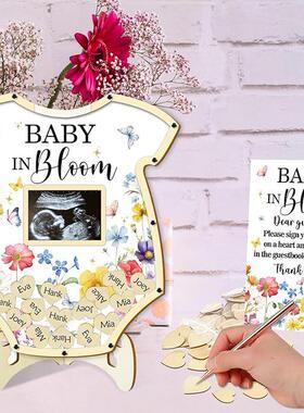 新款婴送装展礼会饰品木制相框带示架超声儿图框架纪念-68888品复