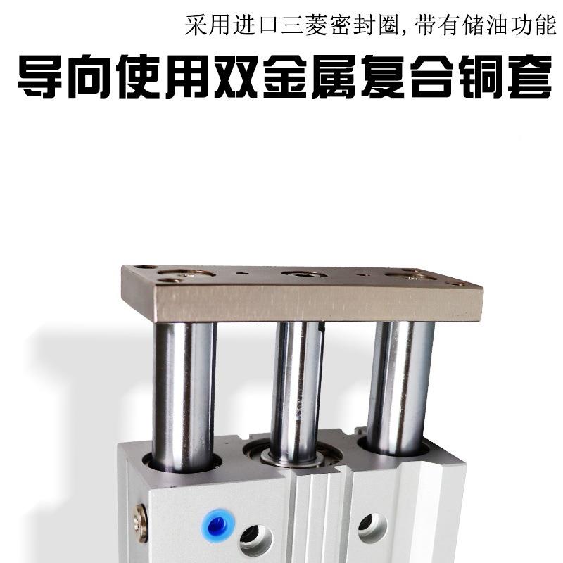 薄型带导杆三三轴气缸MGPM缸径25/032杆/40/5063/80-25/5//75/100