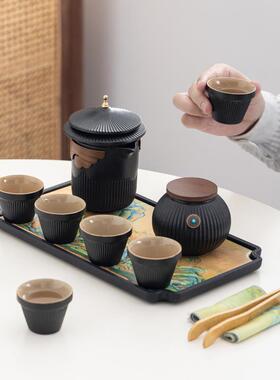 创宫廷风故宫文陶瓷34311装便式旅行茶携具套干泡茶盘商务中秋节