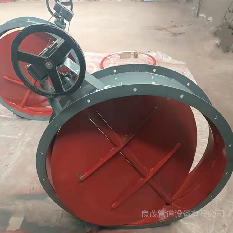 圆形手动风叶门烟管道涡轮通风风蝶阀粉尘道管72928冷风阀电动气