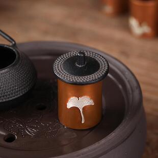 紫茶铜盖置盖托盖托紫砂39994壶盖盖碗茶壶银艺茶道茶壶具件茶置