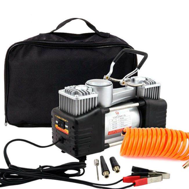 车载双杠气充泵双缸903点烟器电夹瓶两用保险丝汽车气用打泵12V24