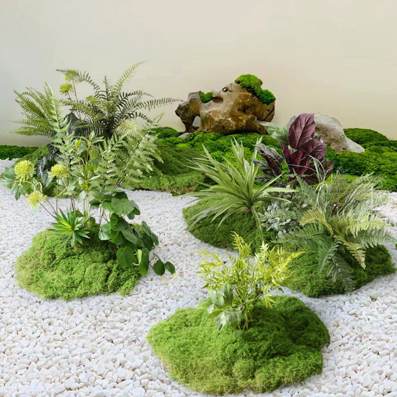 仿真绿植造景组合室内客厅高级感苔藓微景观布R置角落植物落地装图片