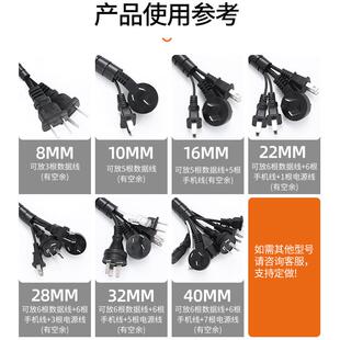 理线黑色内管线开口式线管电线纳管集线器理线器束管包电脑线收保