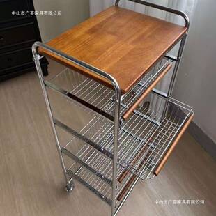 中古落小推车置古物架客动厅移带轮零10273184食收纳架家用复厨房