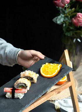 式板CXSC-DGJ双层实心木蛋糕架婚礼客厅水果盘西餐厅岩点架甜品欧