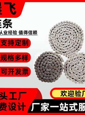 不锈钢双节距滚子链异形链条单双侧弯板链条A型B型链条