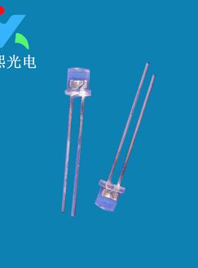 5MM长脚平头白发翠绿LED灯珠发光二极管F5高亮翠绿灯绿光