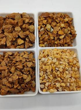 中国黄石子透水地坪用黄色砾石水洗石露营地水磨石子石头矿物