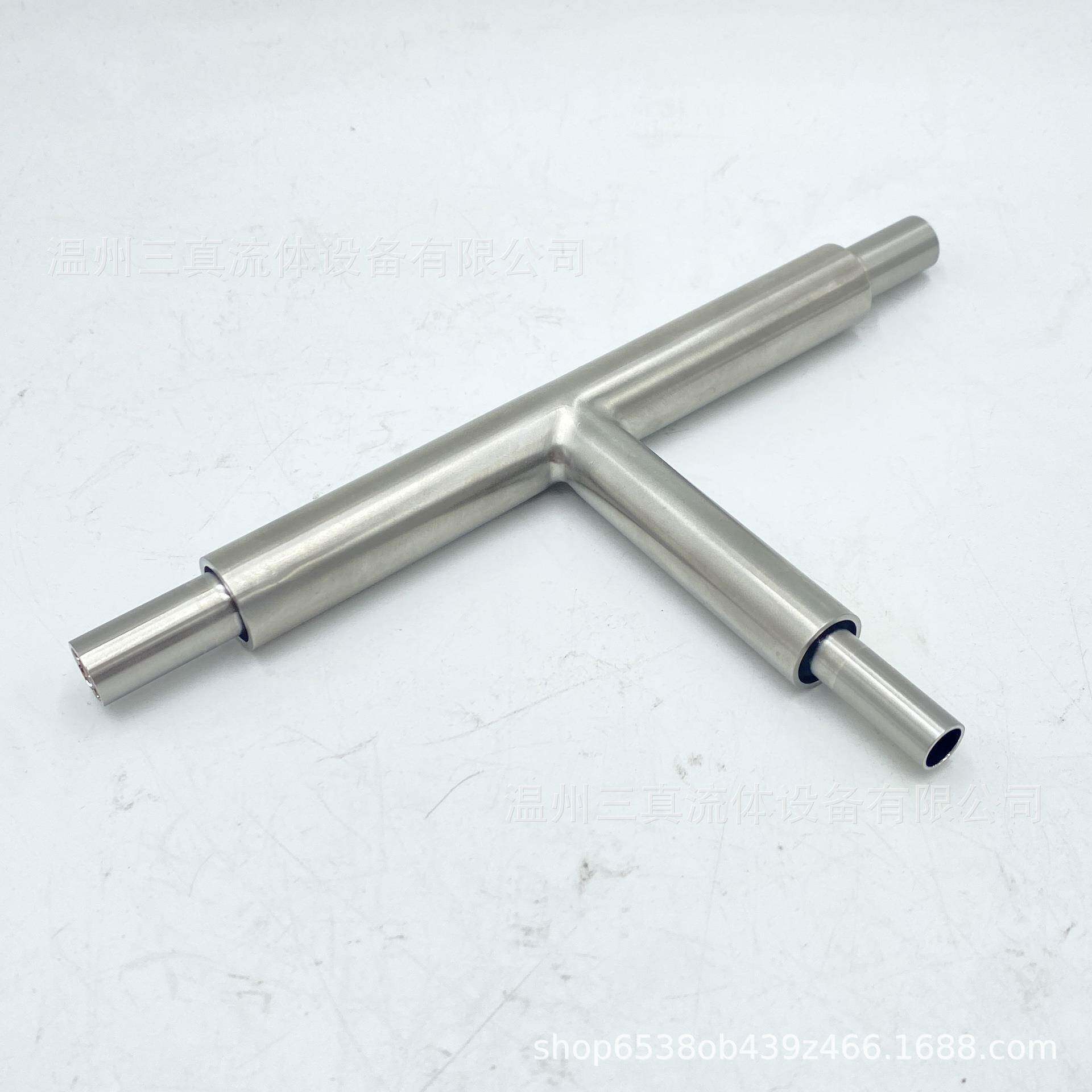不锈钢EP双套管双套三通弯头电解抛光EP级1/4英寸/长度定制