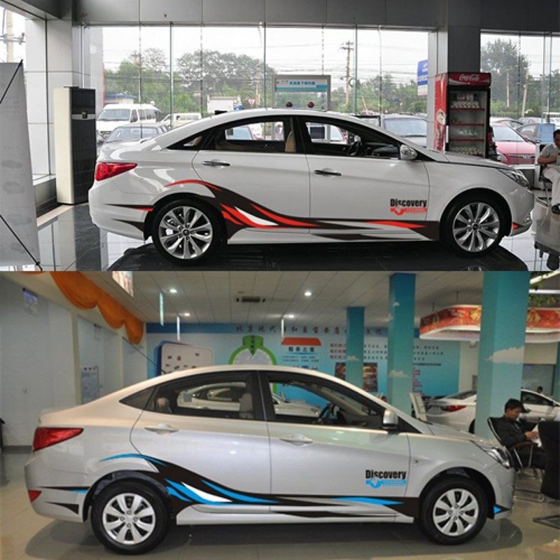 起亚K5 K3 K2个性车贴 科鲁兹 车身腰线贴侧裙贴拉花 全车贴纸