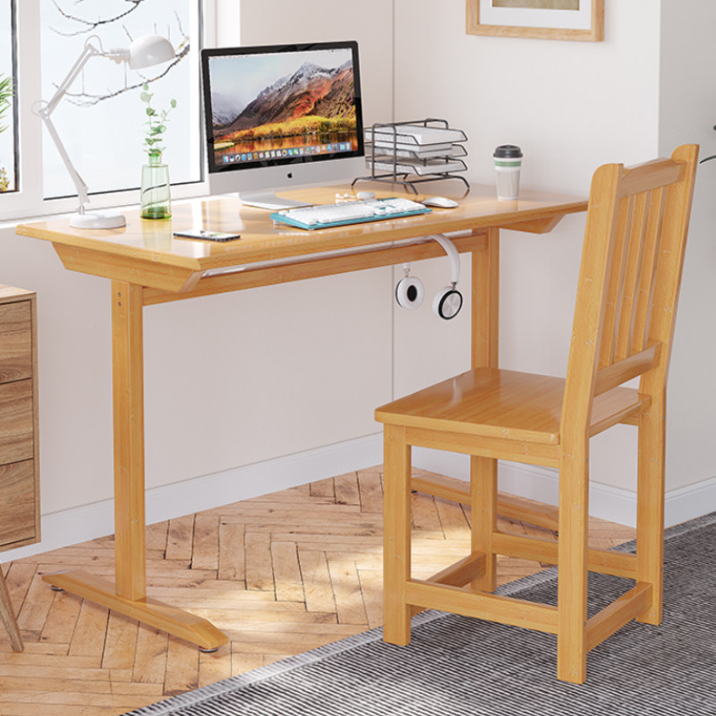 台式电脑桌子长方形简易书桌学生家用卧室写字桌办公桌椅现代简约