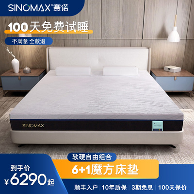 SINOMAX赛诺梦六方慢回弹记忆棉床垫子1.5 1.8m加厚床垫床褥静音