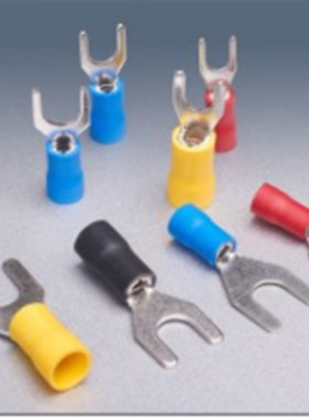 冷压端子 SV1.25-3叉形预绝缘端子/冷压接线端子/1000只 紫铜 0.6