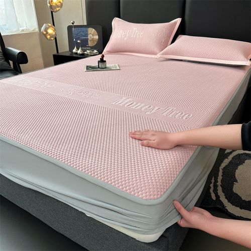 冰丝凉席冰丝席夏天专用冰豆豆软席可机洗凉感席子床笠款床罩夏季