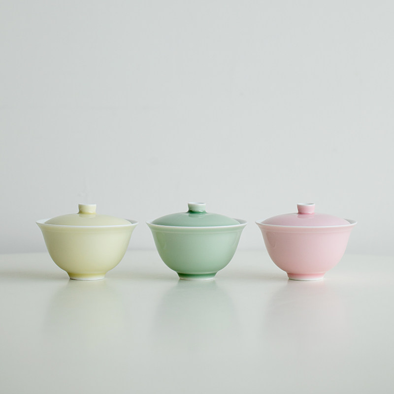 拓土陶瓷云阔盖碗单个带盖子茶杯碗家用功夫茶具泡茶器陶瓷手工茶