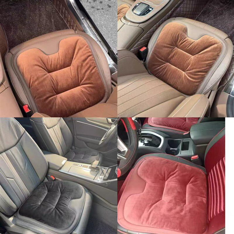 汽车冬季坐垫加热保暖防滑单片法兰绒座垫车内加厚毛绒座椅套