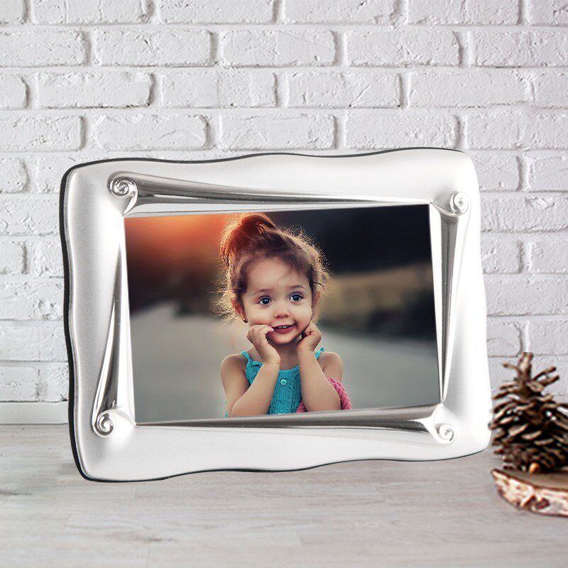 弗莱文茨定制相框3寸欧式金属横竖儿童照片挂墙家用摆台