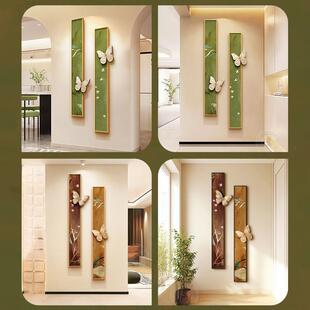 绿色奶ZY-翩翩油风蝴厅蝶入户走关装饰画廊过道挂画正对玄门挂件