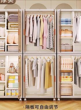7-8人1c衣m折叠式成衣柜收纳柜儿童橱卧室宝宝大人衣箱储MBV物0柜