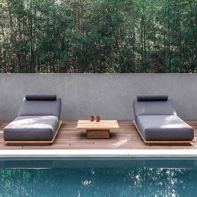 710现代约网红户外沙发防水防假休闲沙发室外柚木晒沙简发庭度院
