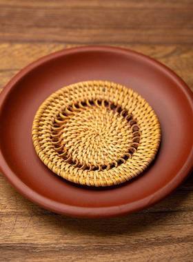 手工手拉壶原矿朱泥干承泡台F87589JM茶壶托盘底座紫砂壶壶垫托壶