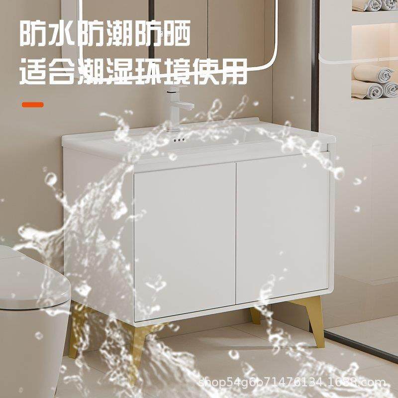 新款形太481空镜铝浴室柜单独卫生间落地弧式智能子带灯收镜纳一