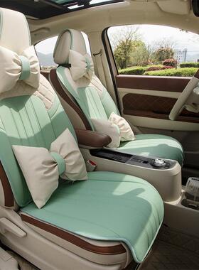 新款欧拉猫卡通季汽TUS车套坐好垫全包围四通用专车半包座椅汽车