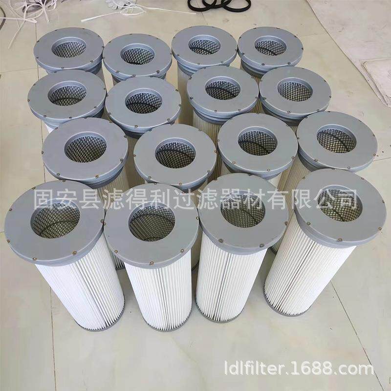 133花脉板孔304不锈钢端内网防静电粉JEL覆膜工业尘冲盖除尘器滤