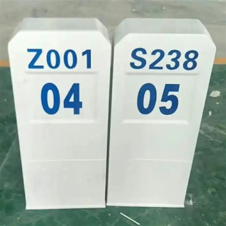 玻璃钢红白道口警示桩百米柱式