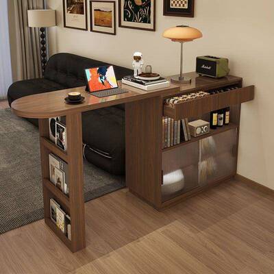 实木复隔古伸一缩吧断台桌42052子客厅家用柜小户型阳台吧台桌体