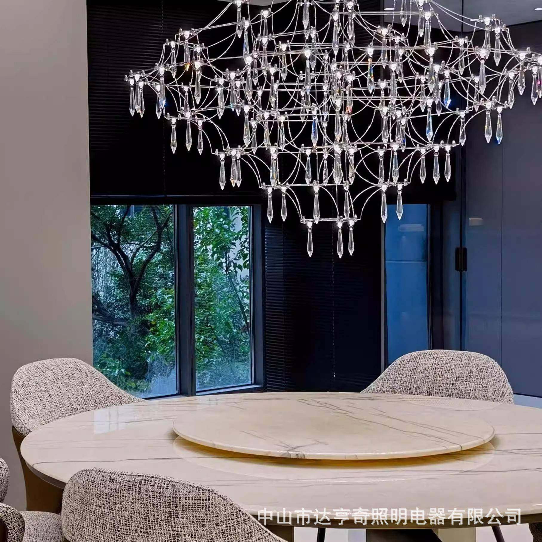 复室式楼墅客厅吊灯现代轻奢别餐厅萤火虫酒大厅店卧水晶L182ED灯,家装灯饰光源,智能吊灯,淘宝优惠券,粉丝福利购,淘宝优惠卷