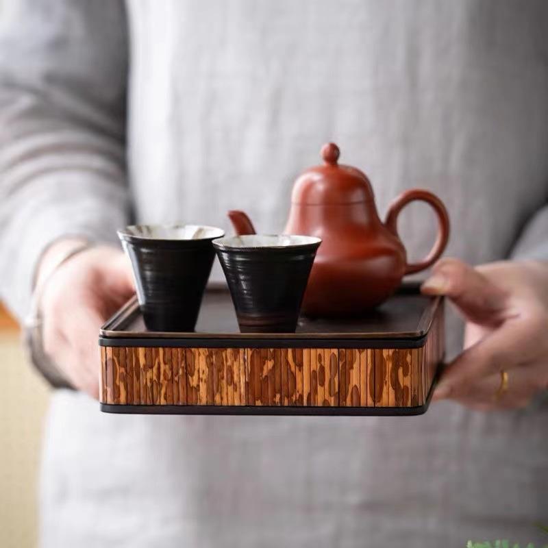 室茶宜方泡形梅方形梅妃妃猪干壶承干泡台蓄水小茶话盘家用壶承茶