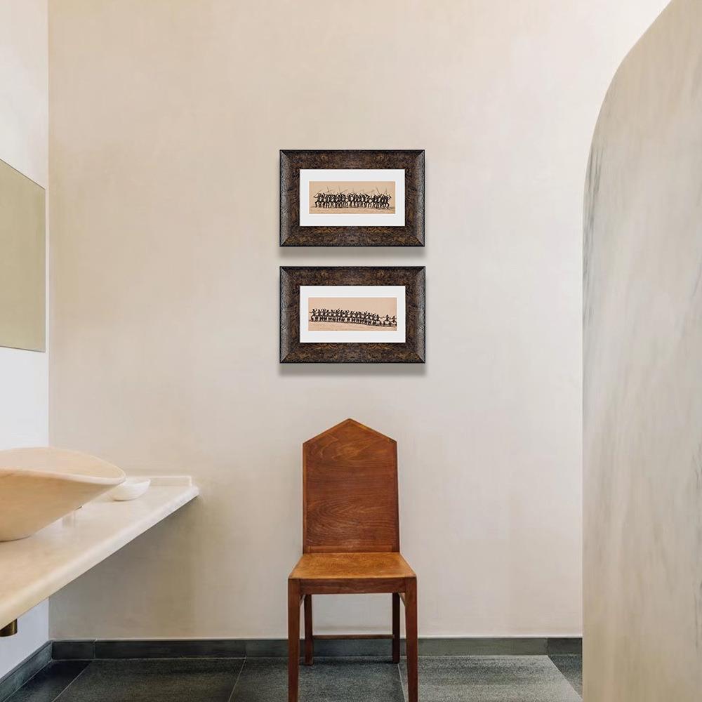 中古小风JVG装饰画异域挂风情众人物线条象艺术画楼梯间抽走廊实