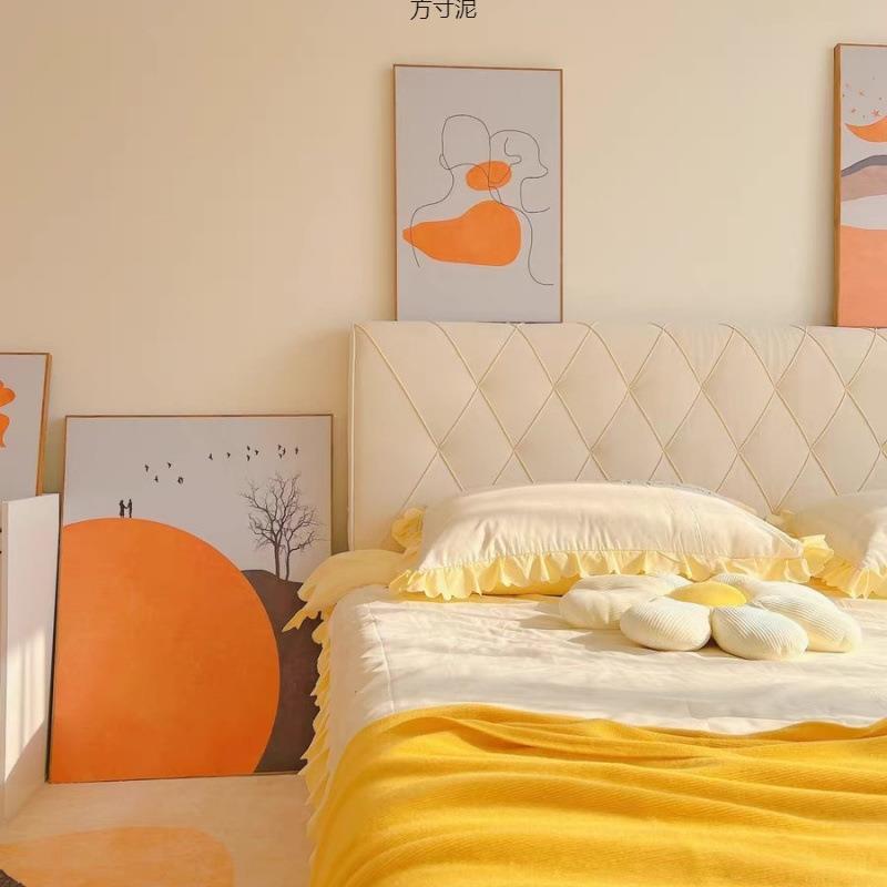 床垫头靠大靠背厂家直供软包床头板床头罩榻榻米粘代简约自可拆现