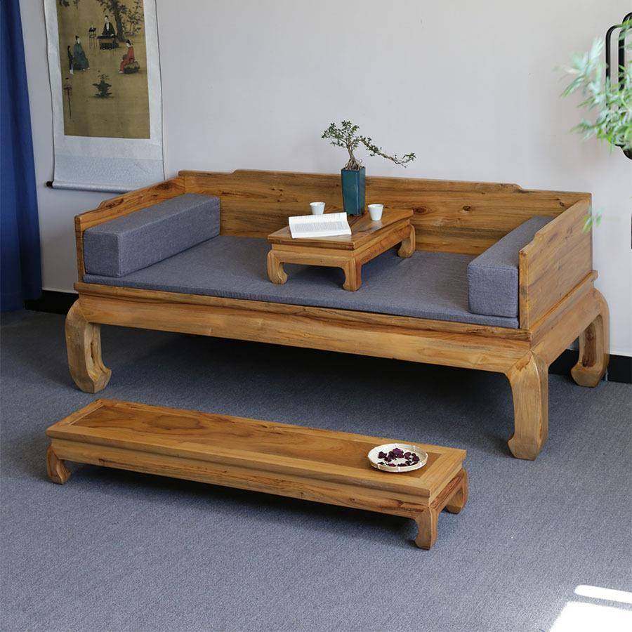 中2024016式实木罗汉床沙发两用小户型三人客位沙床发新厅家具卧