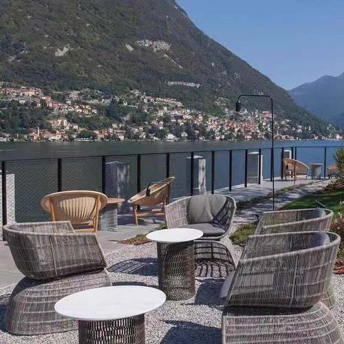 外桌椅防Y505水晒阳户台露台藤椅件套组合三藤编防庭院酒店休闲餐