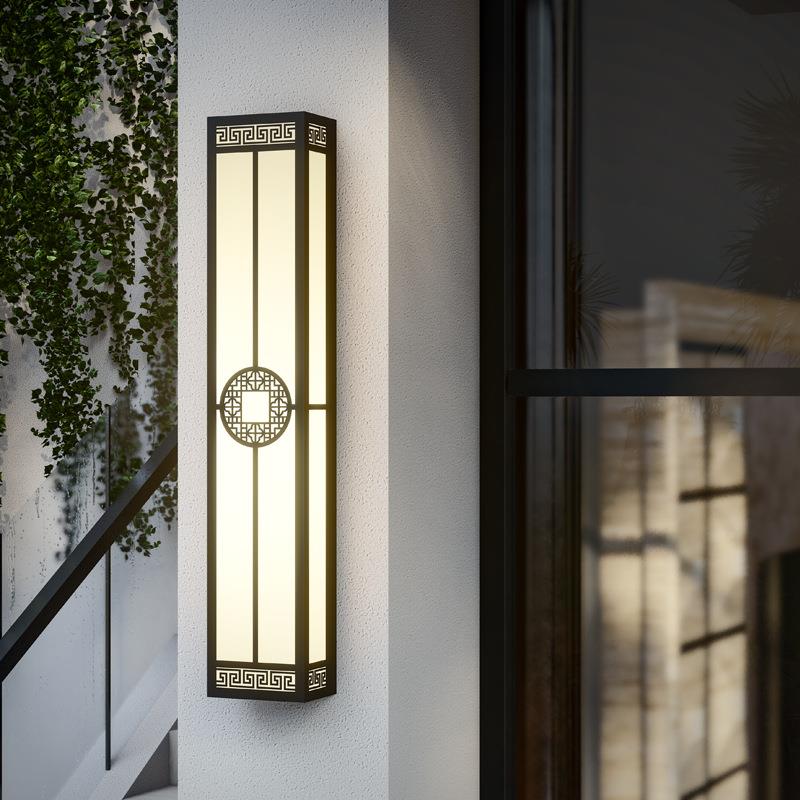 新中式户外防水壁墙灯阳台室外花灯别墅入户大门不口锈钢庭院无品