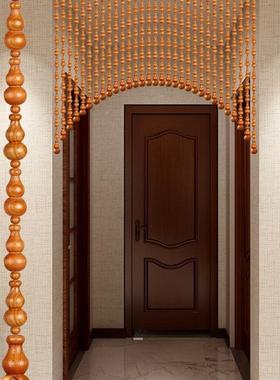 莲花桃帘木葫门F98M55H9帘玄关珠帘隔断卫帘卧室生芦间入户门对门